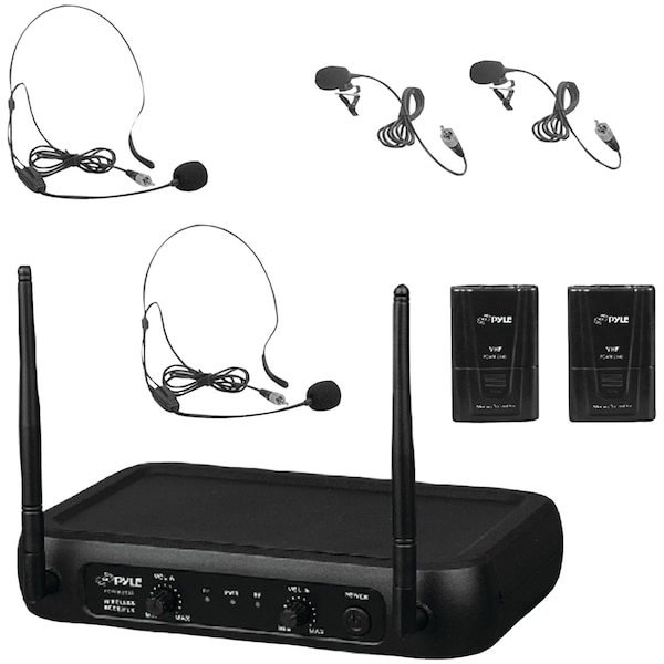 Pyle Pro VHF Fixed-Frequency Wireless Microphone System PDWM2145